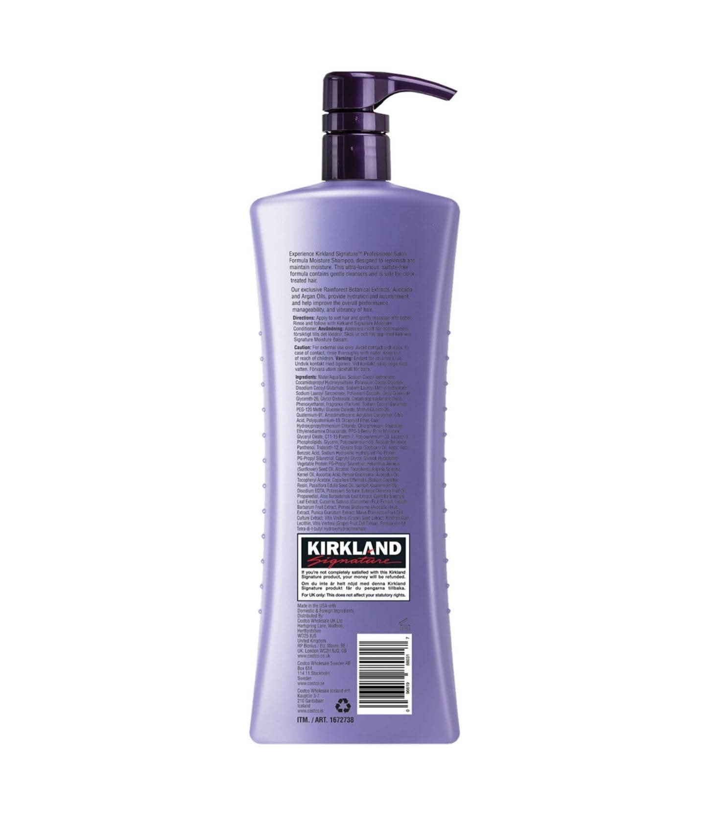 Kirkland Shampoo back